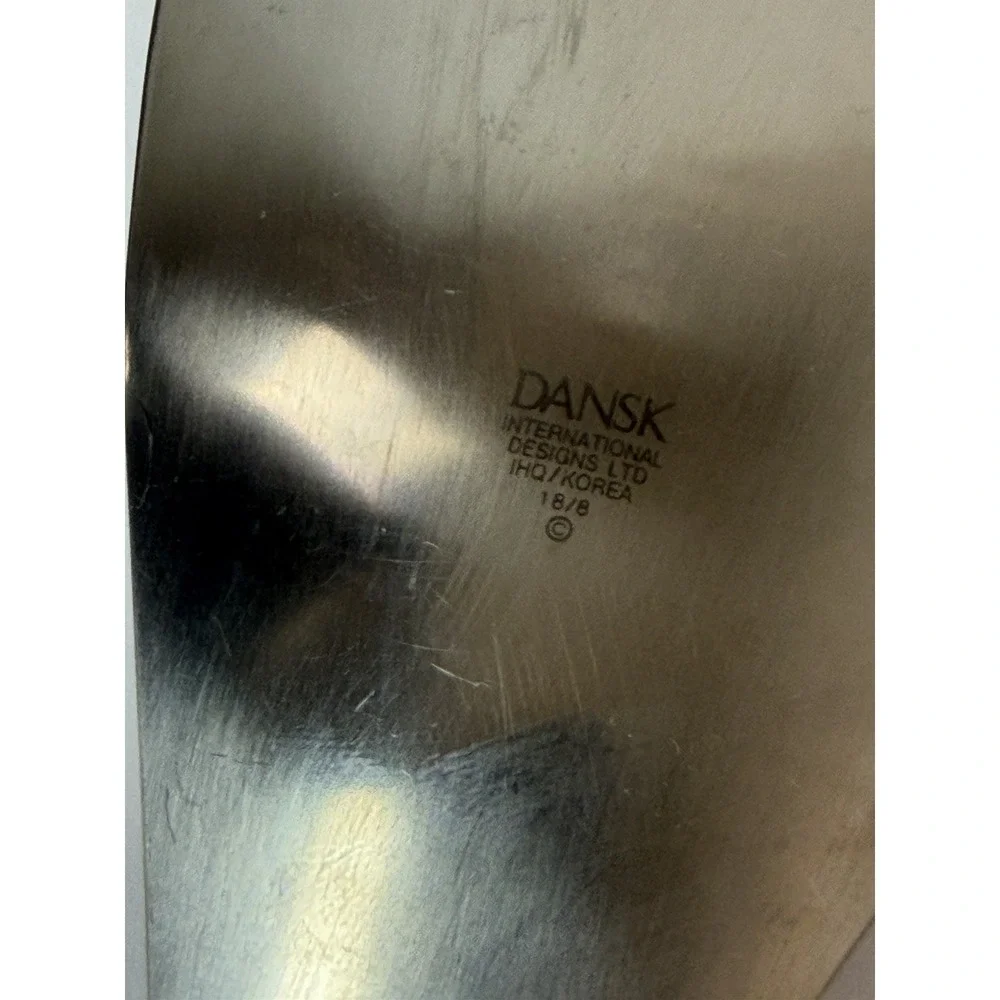 Solid Serving Fork Spoon Dansk Designs ODIN Satin Stainless 8 7/8 Korea‎